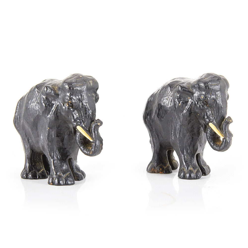 Black Elephant Sculpture Pair (A+D)