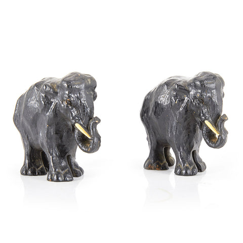 Black Elephant Sculpture Pair (A+D)
