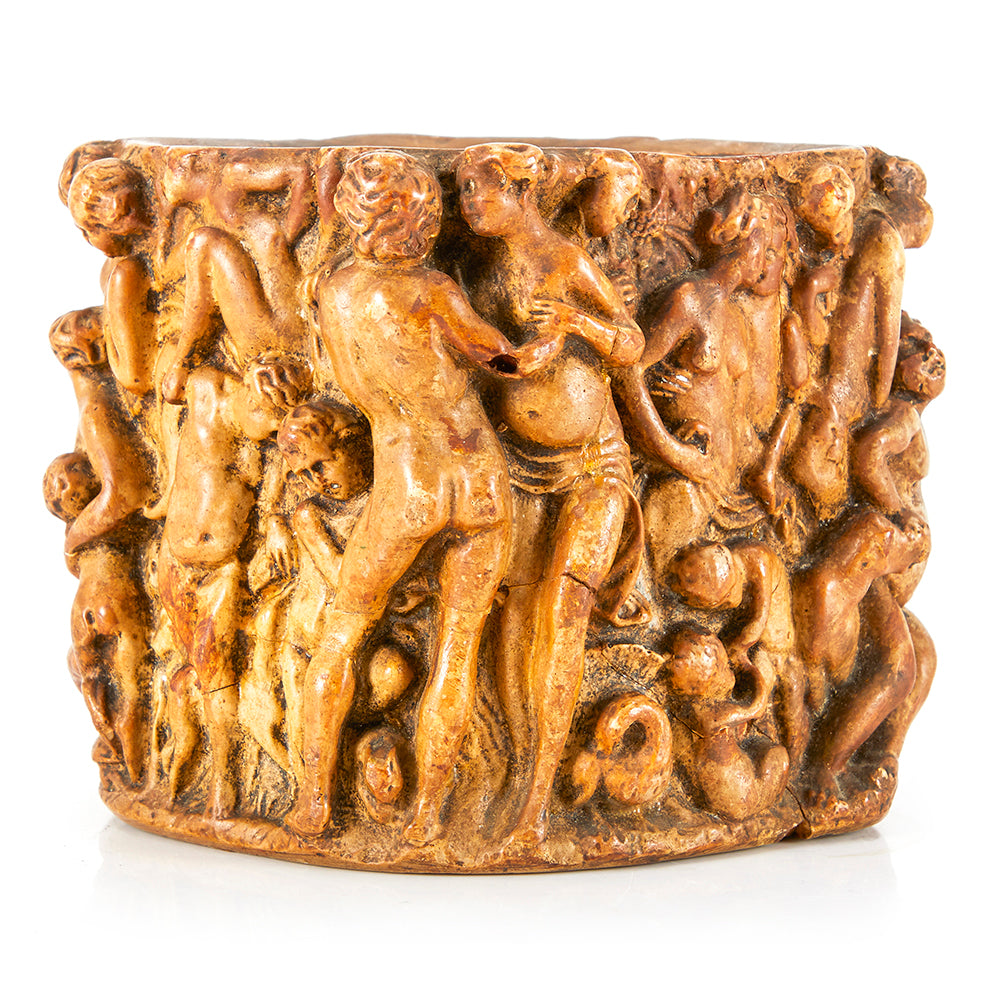 Brown Roman Bath Ceramic Planter (A+D)