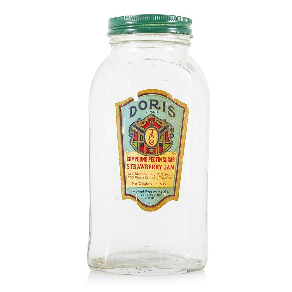 Glass Strawberry Jam Jar (A+D)
