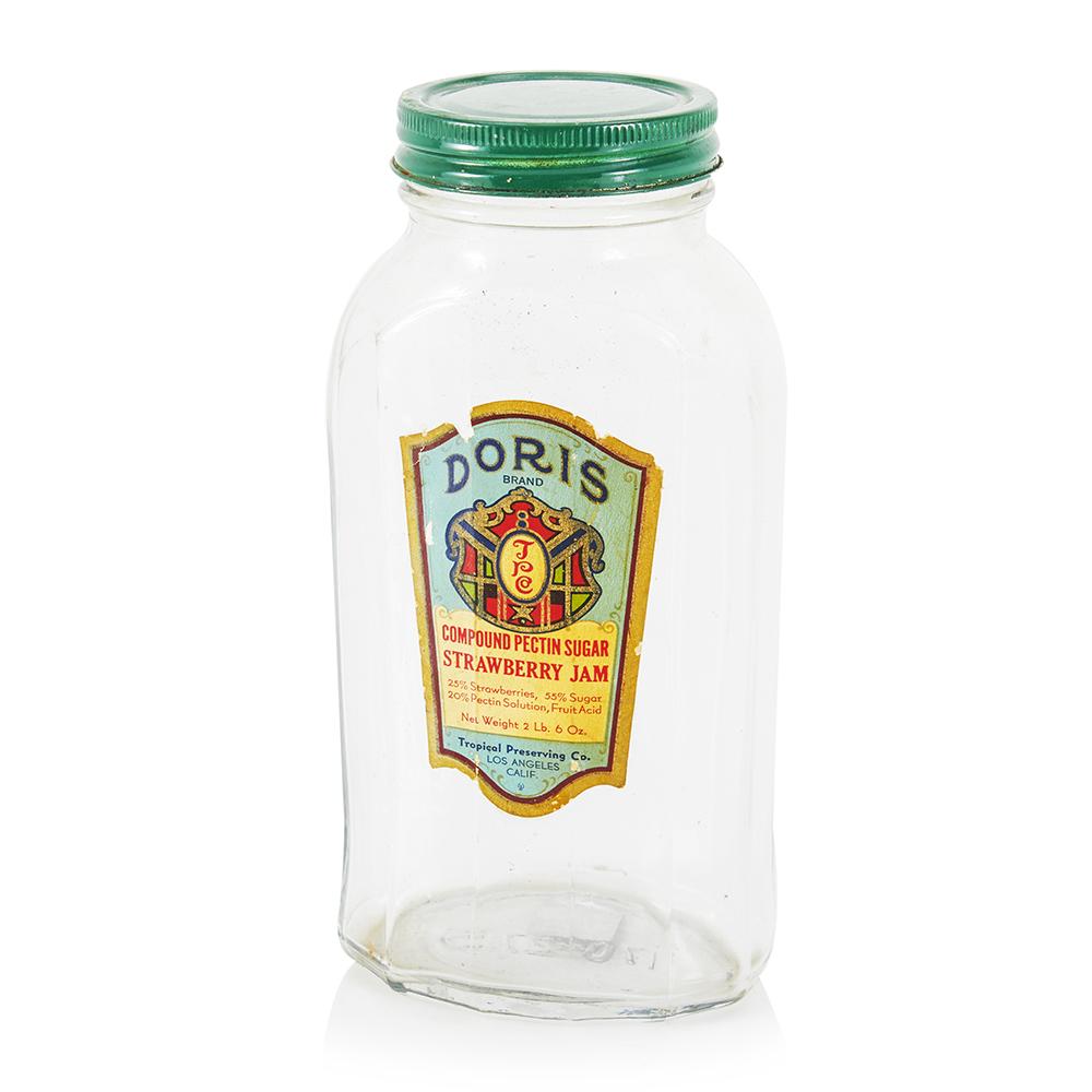 Glass Strawberry Jam Jar (A+D)