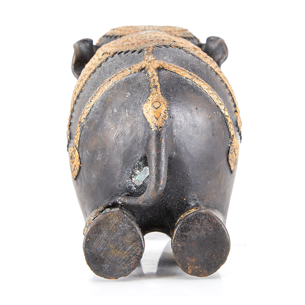 Black Indian Elephant Figurine (A+D)