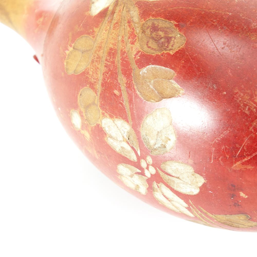 Red Painted Wood Maraca (A+D)
