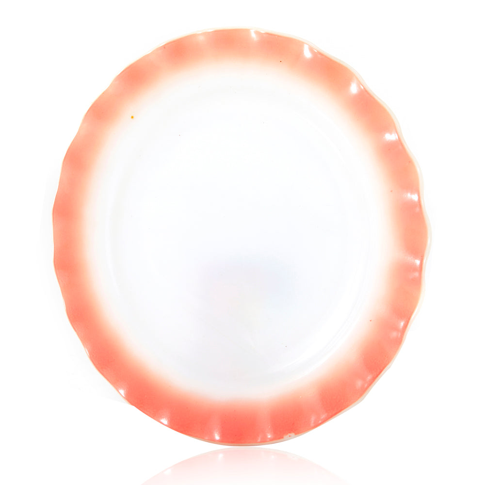 Pink Ripple Rim Plate