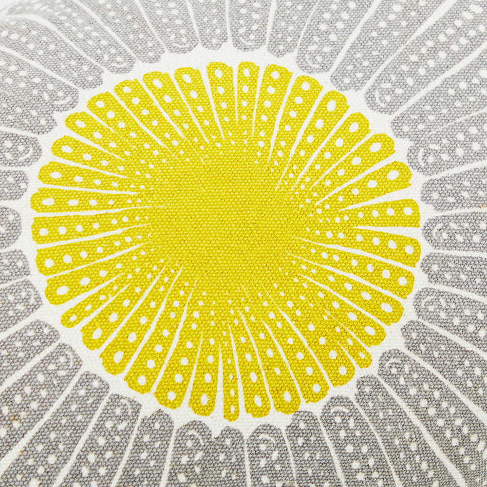 Yellow Grey Modern Sun Pillow
