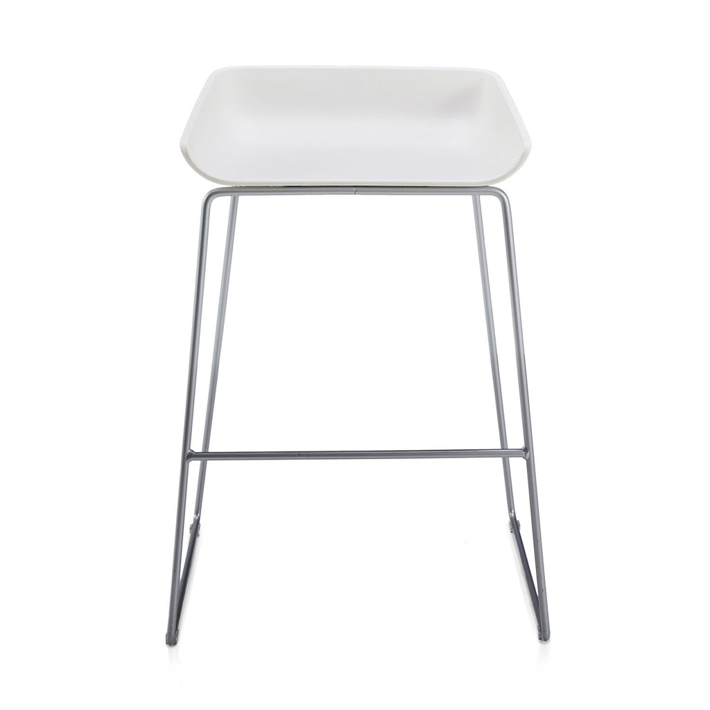 Contemporary White Bar Stool