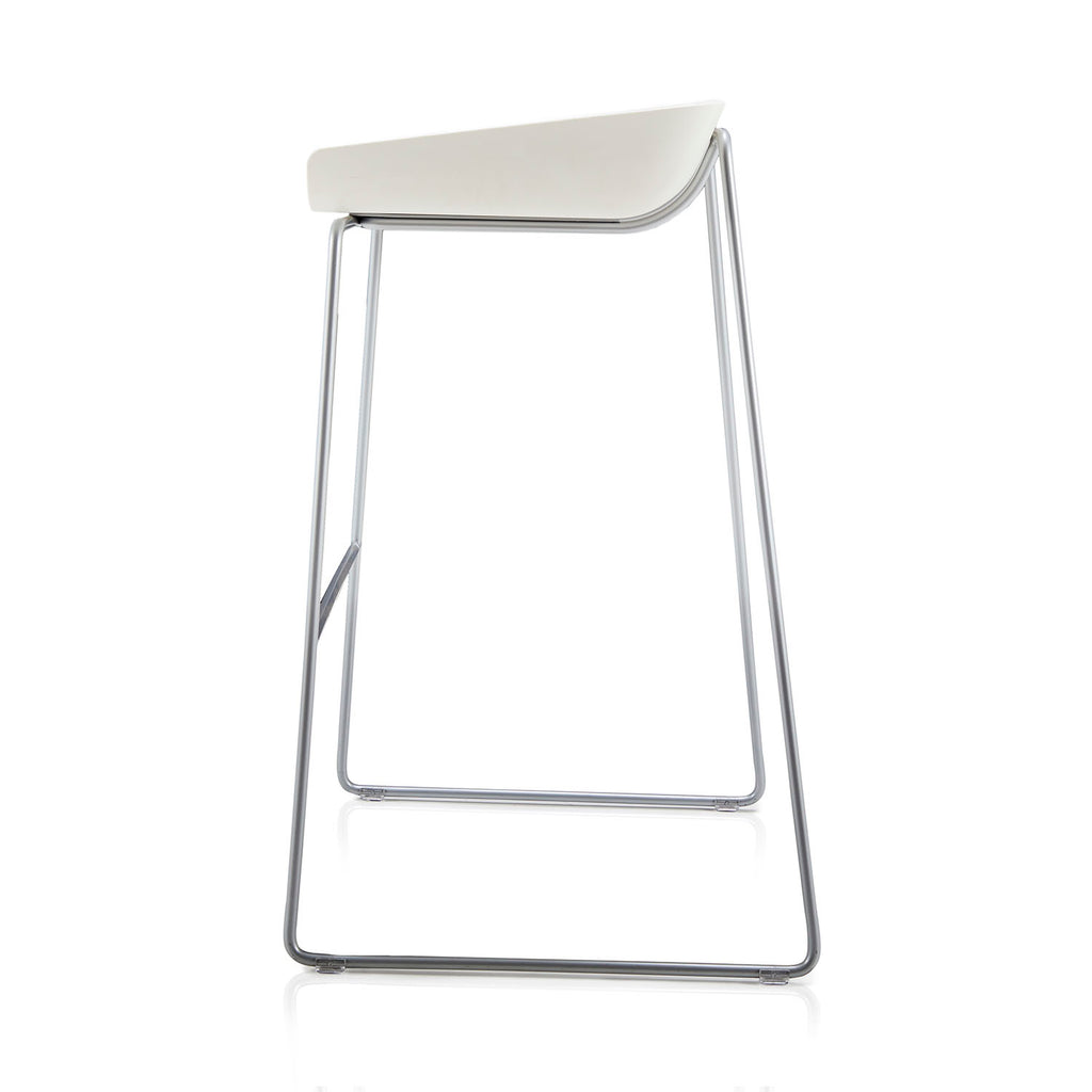 Contemporary White Bar Stool
