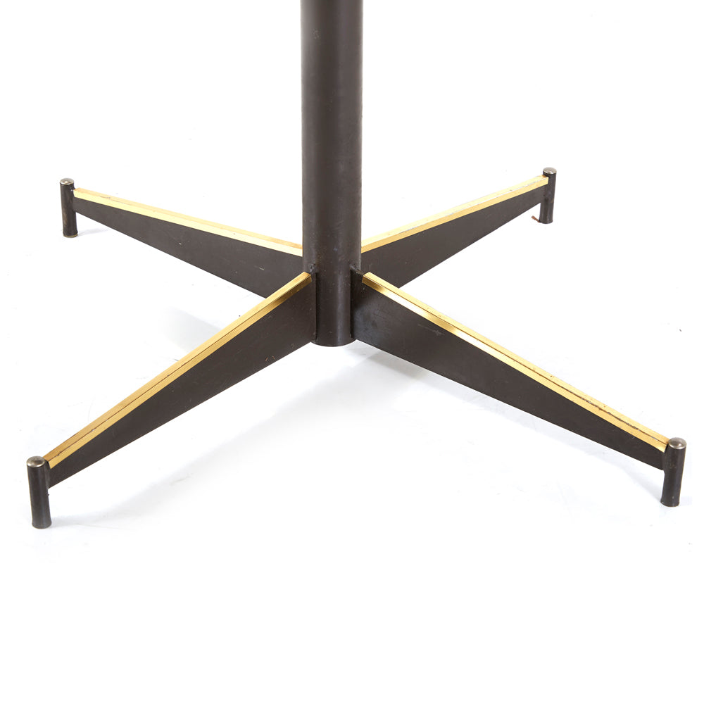 Round Light Wood and Black Base Kitchen Table