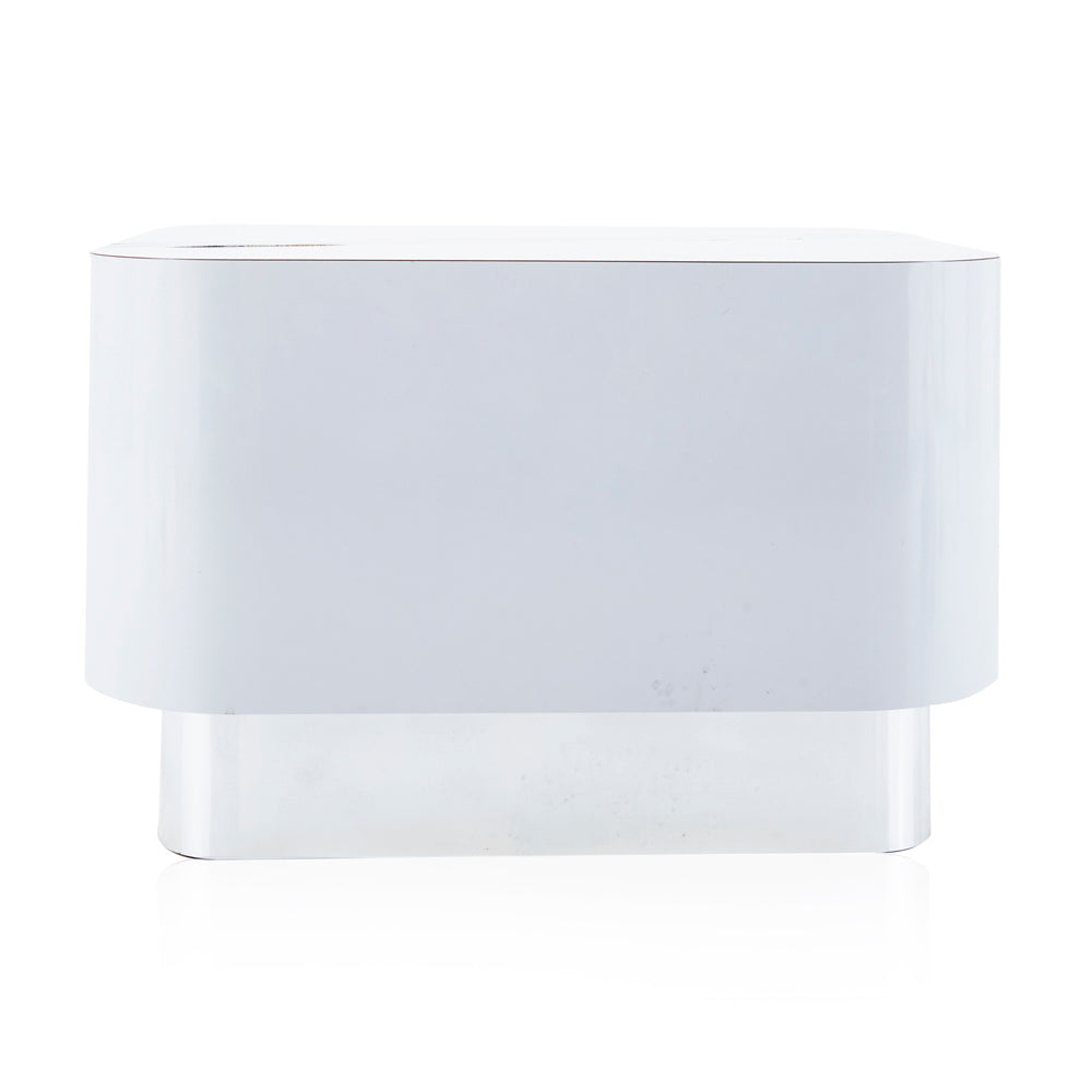 Light Grey Lacquer Stripe Side Table