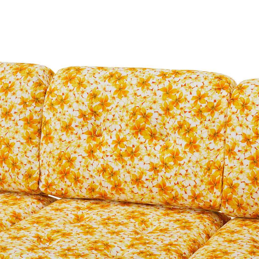 Yellow Floral Outdoor Sofa