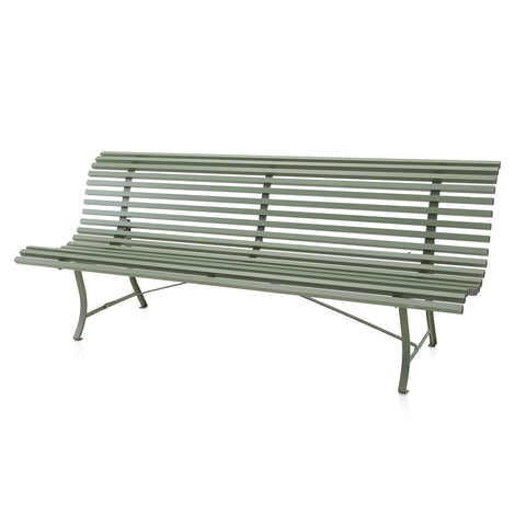 Green Curved Metal Park Bench