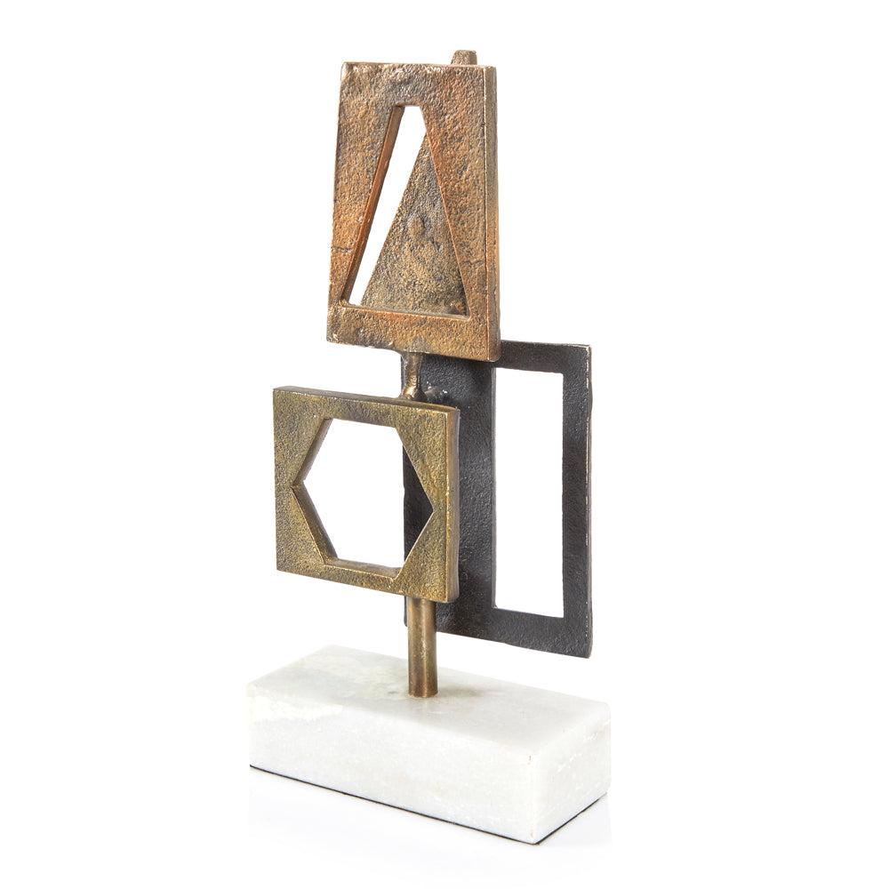 Brass + Black Shapes Table Sculpture (A+D)