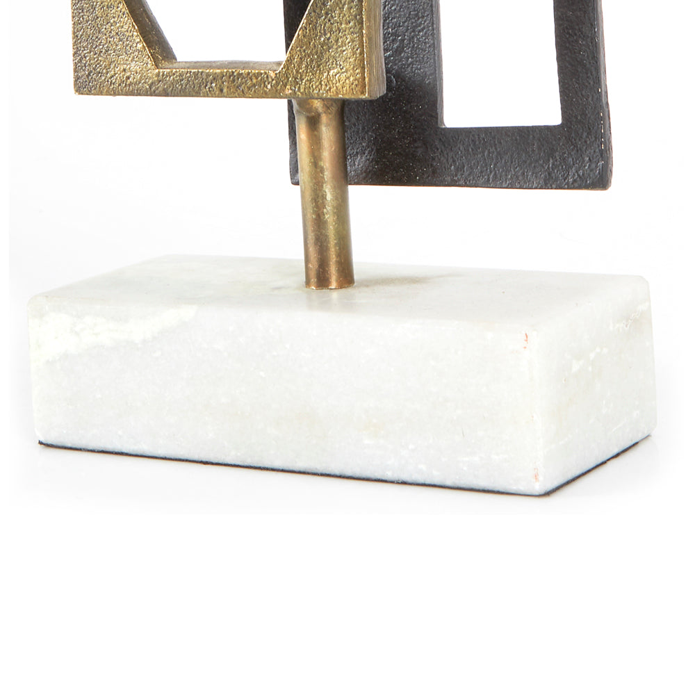 Brass + Black Shapes Table Sculpture (A+D)