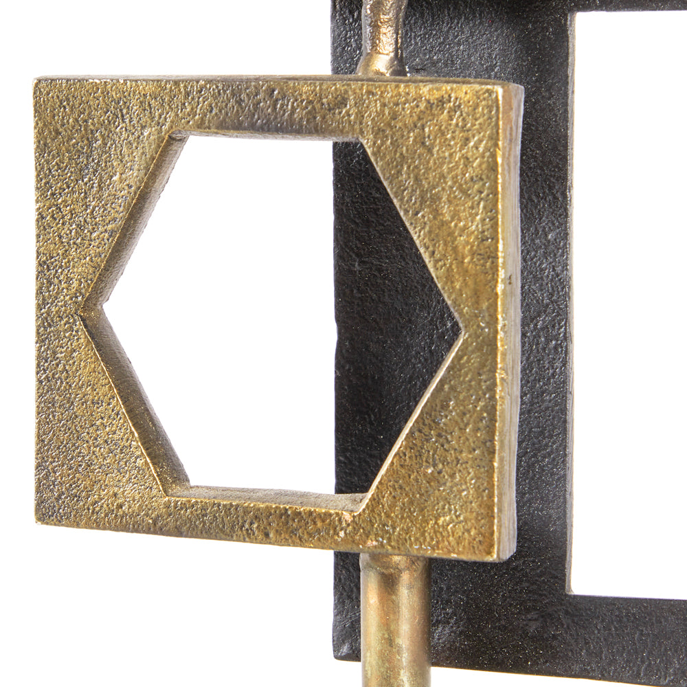 Brass + Black Shapes Table Sculpture (A+D)