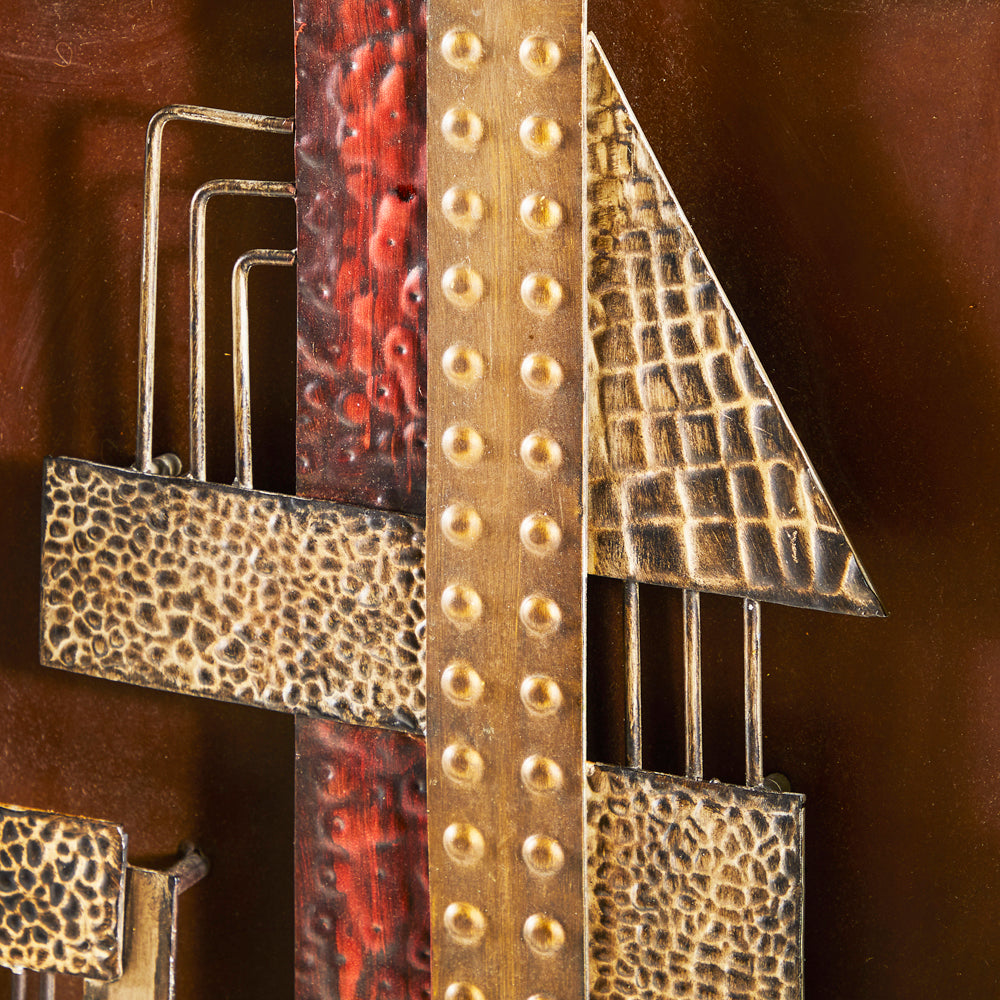 Textured Metal Wall Sculpture