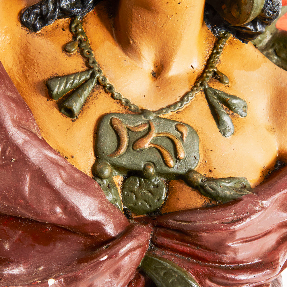 Painted Gypsy Woman Bust