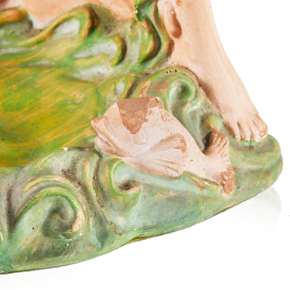 Nude Seated Women Painted Sculpture