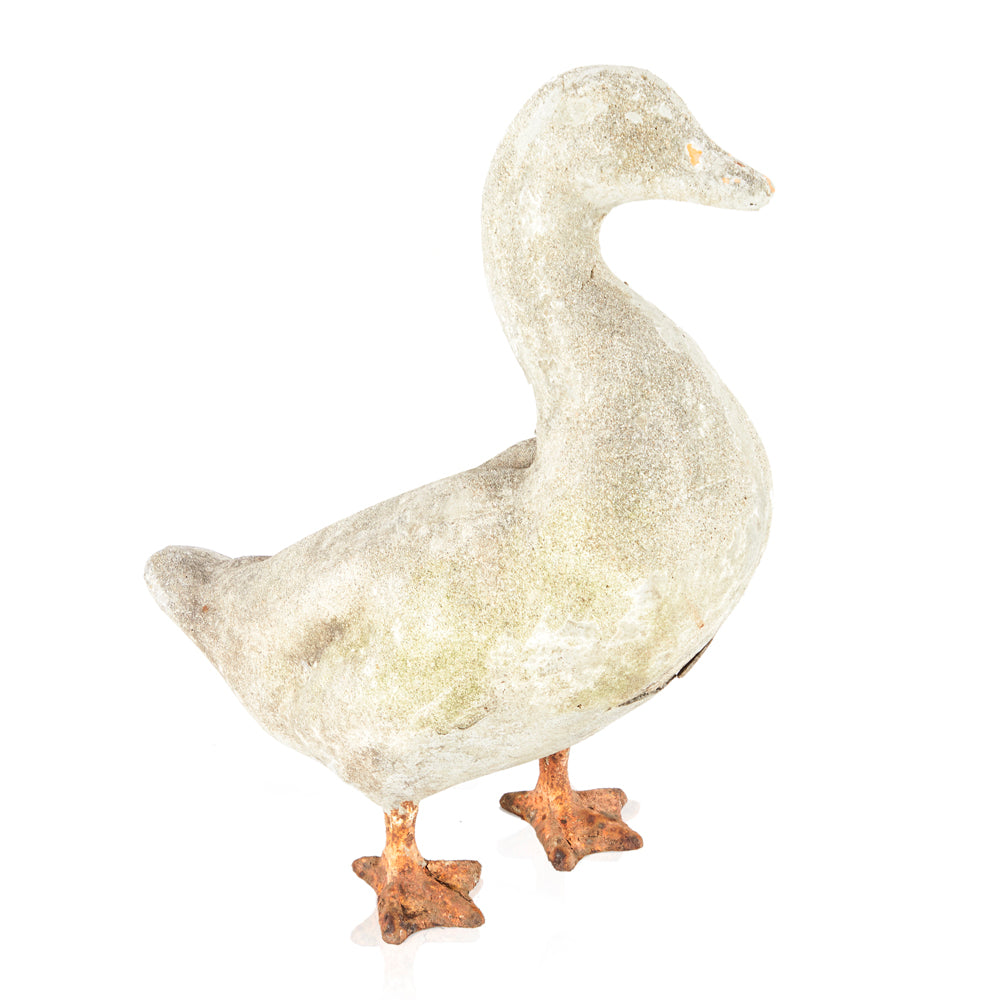 White Outdoor Duck Sculpture