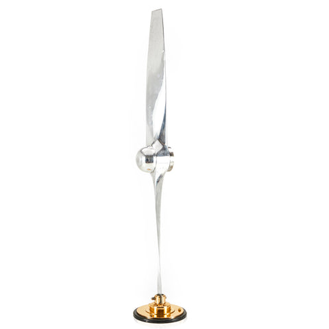 Chrome Airplane Propeller Sculpture