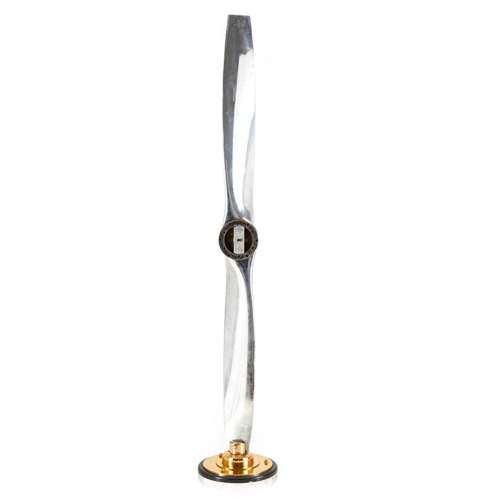 Chrome Airplane Propeller Sculpture