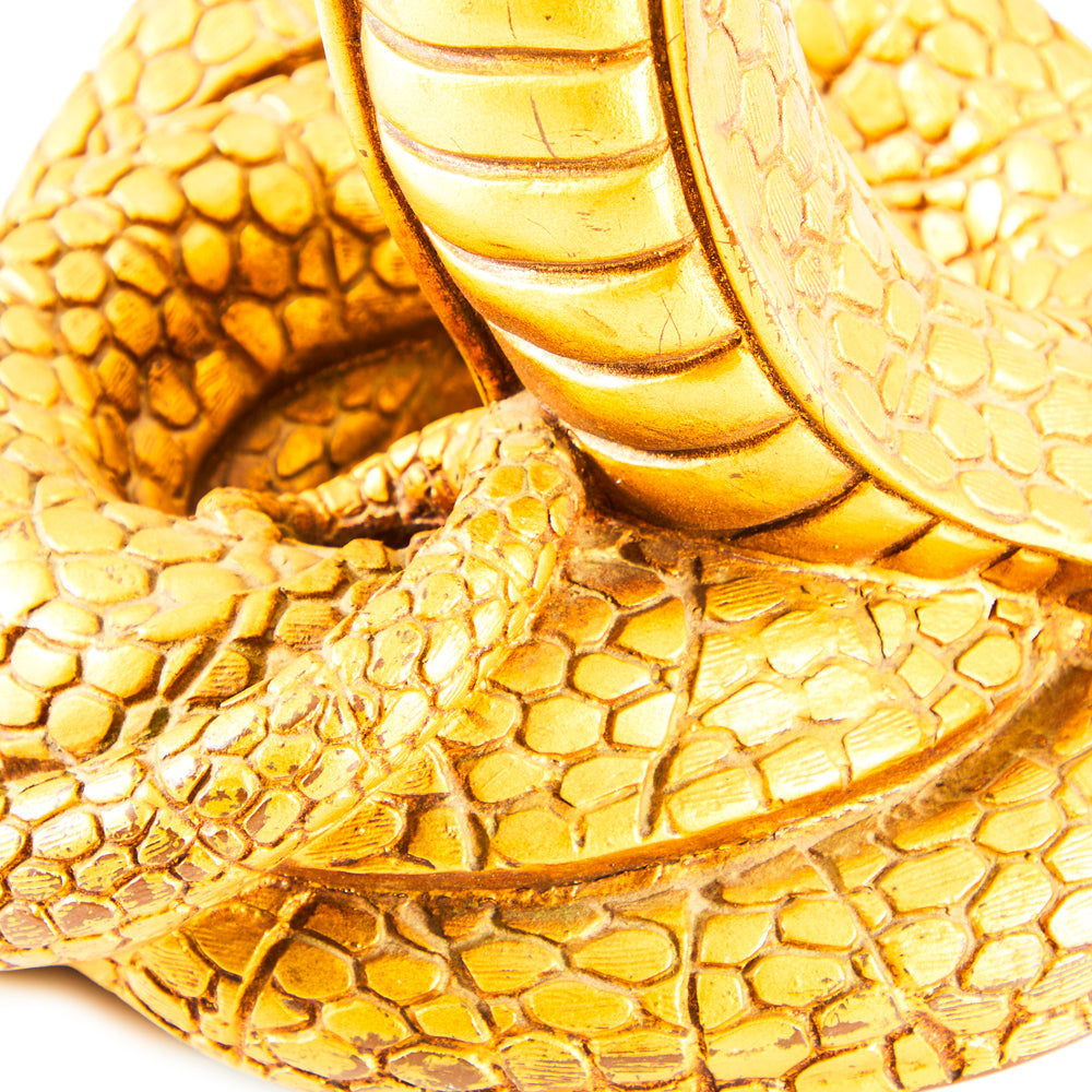 Gold Cobra Tabletop Sculpture