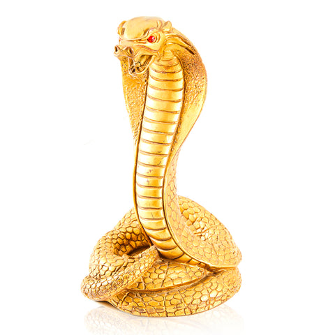 Gold Cobra Tabletop Sculpture