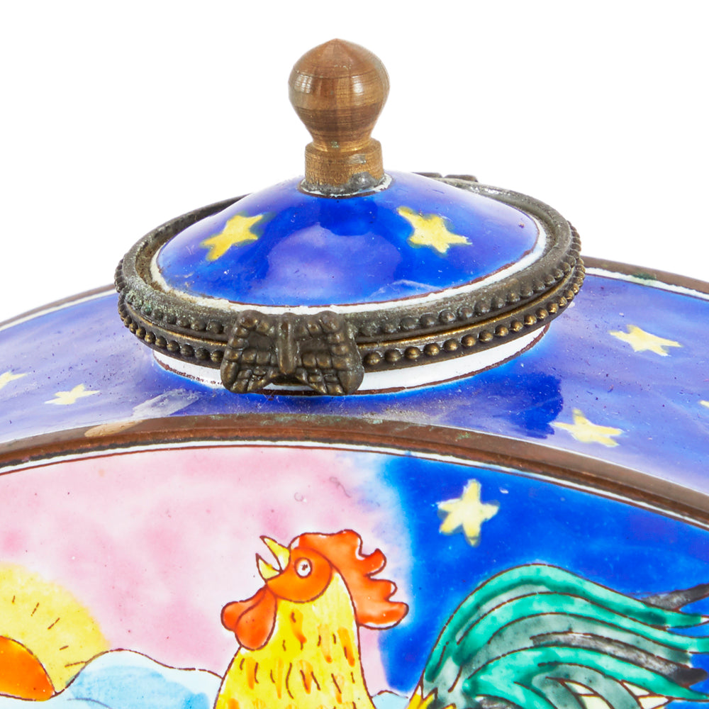 Hand Painted Rooster Tea Pot