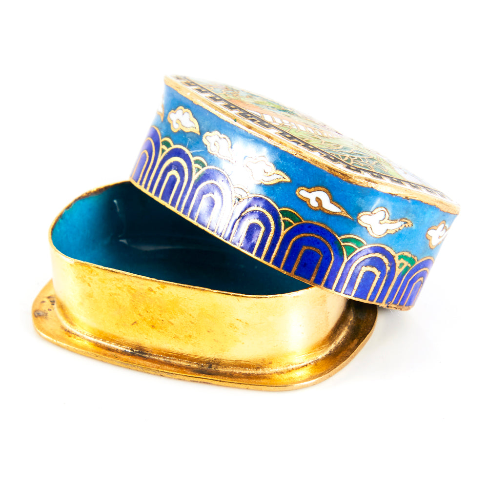 Colorful Hills and Clouds Tin Container
