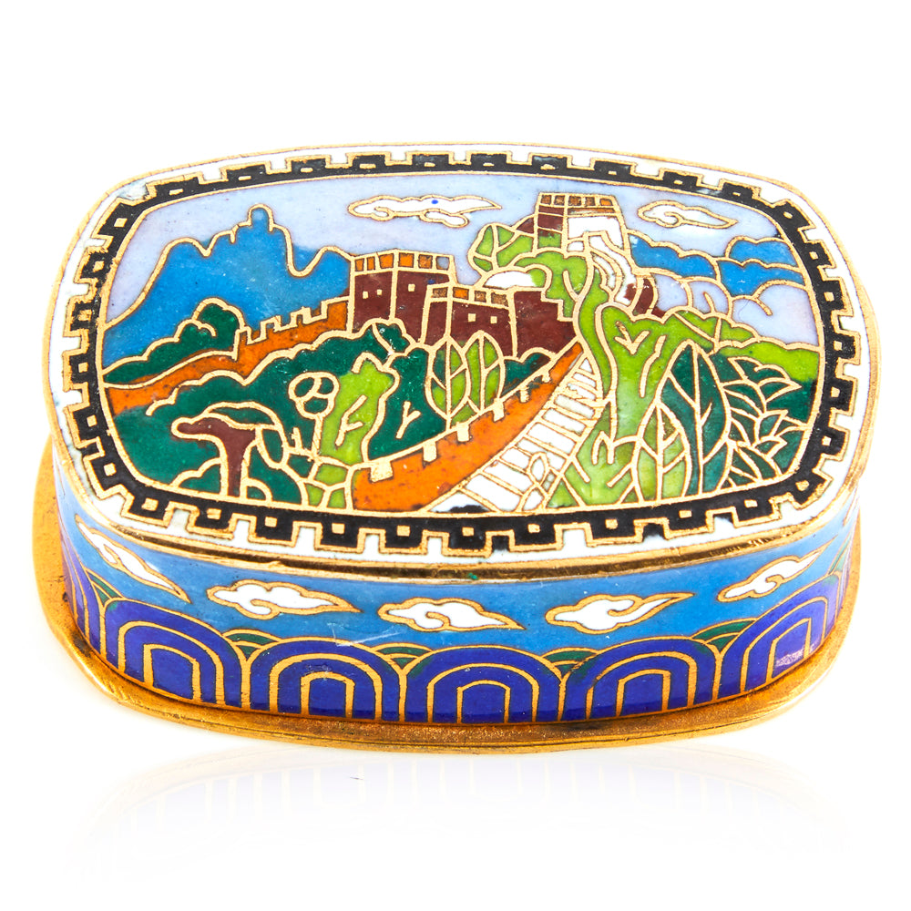 Colorful Hills and Clouds Tin Container