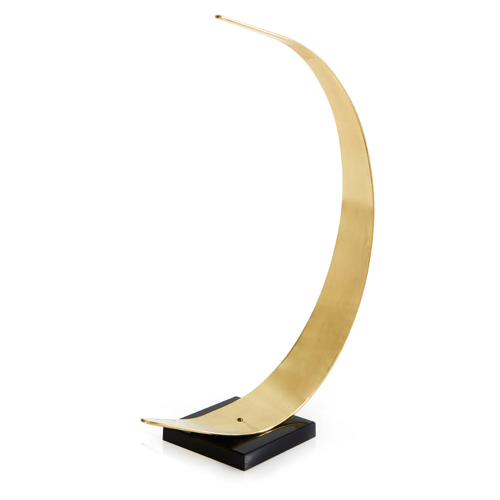Brass Crescent Sculpture