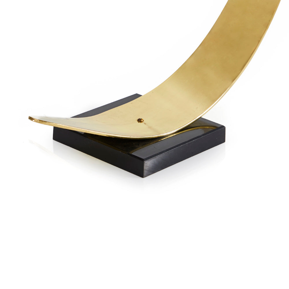 Brass Crescent Sculpture