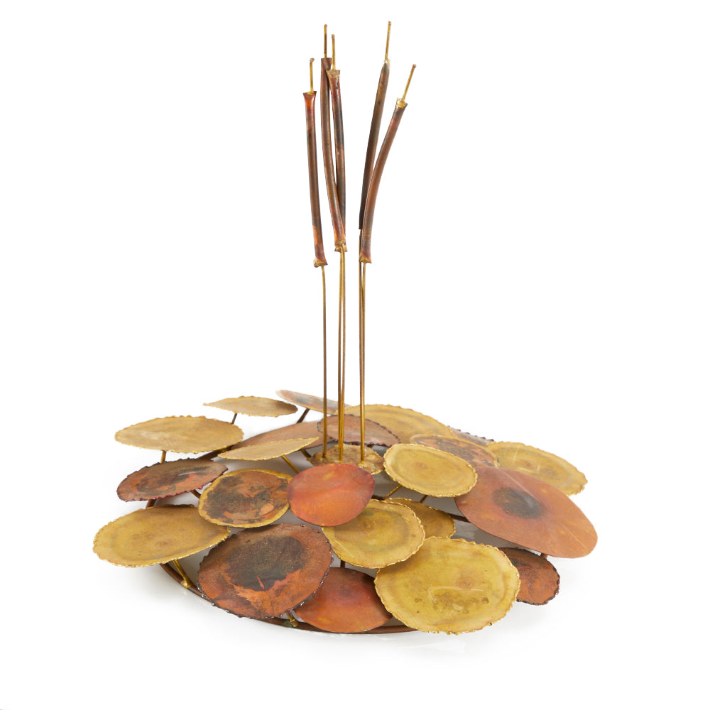 Brass Lily Pad Sculpture