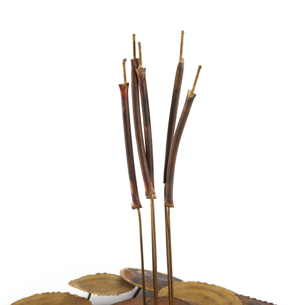 Brass Lily Pad Sculpture