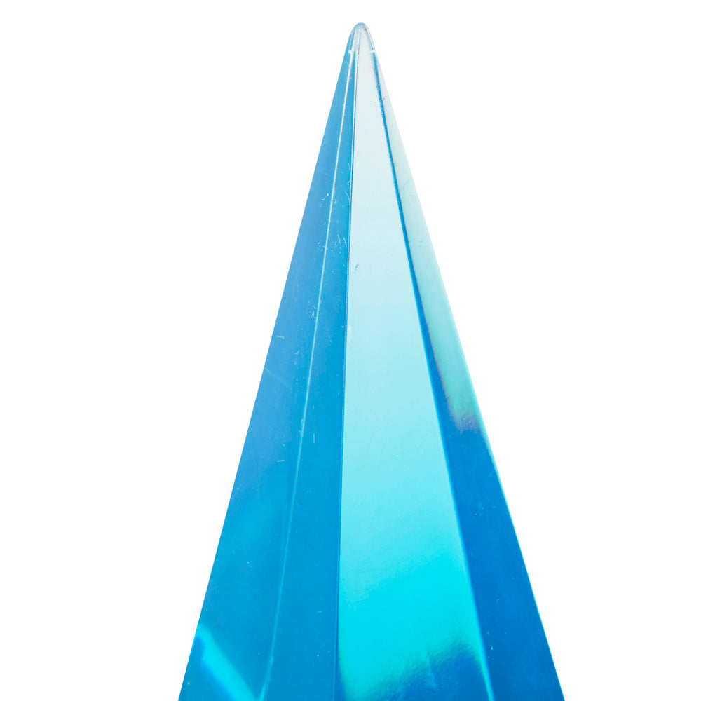 Colorful Lucite Pyramid Sculptures - set of 2