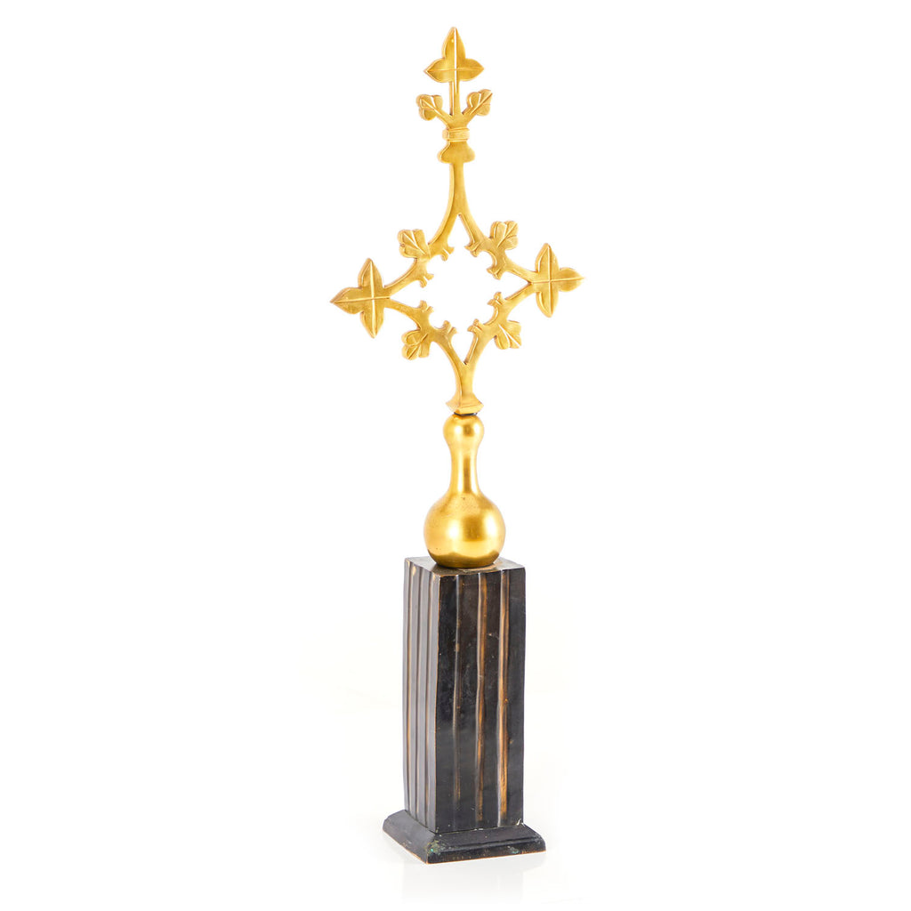 Ornate Gold Cross Sculpture