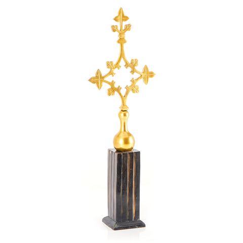 Ornate Gold Cross Sculpture