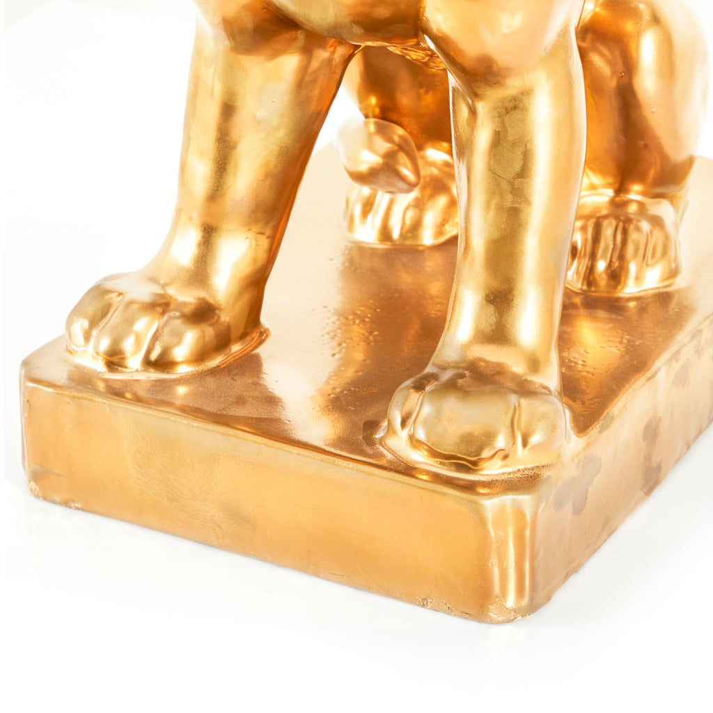 Gold Painted Sphinx Statue