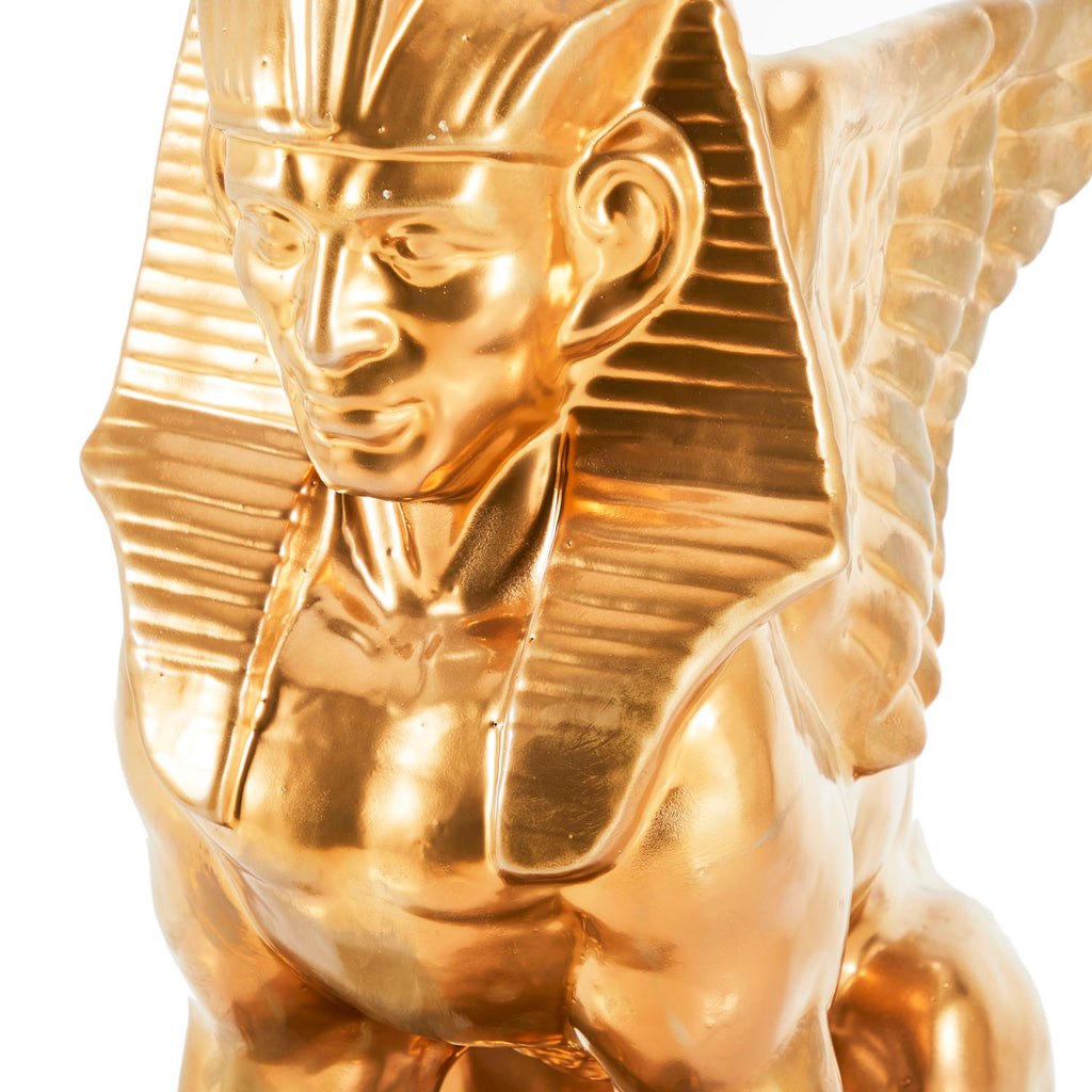 Gold Painted Sphinx Statue