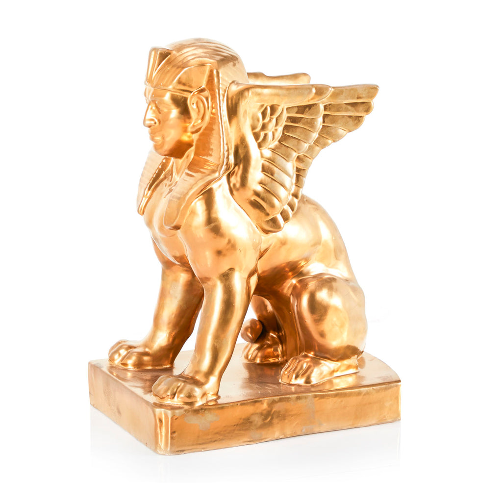 Gold Painted Sphinx Statue