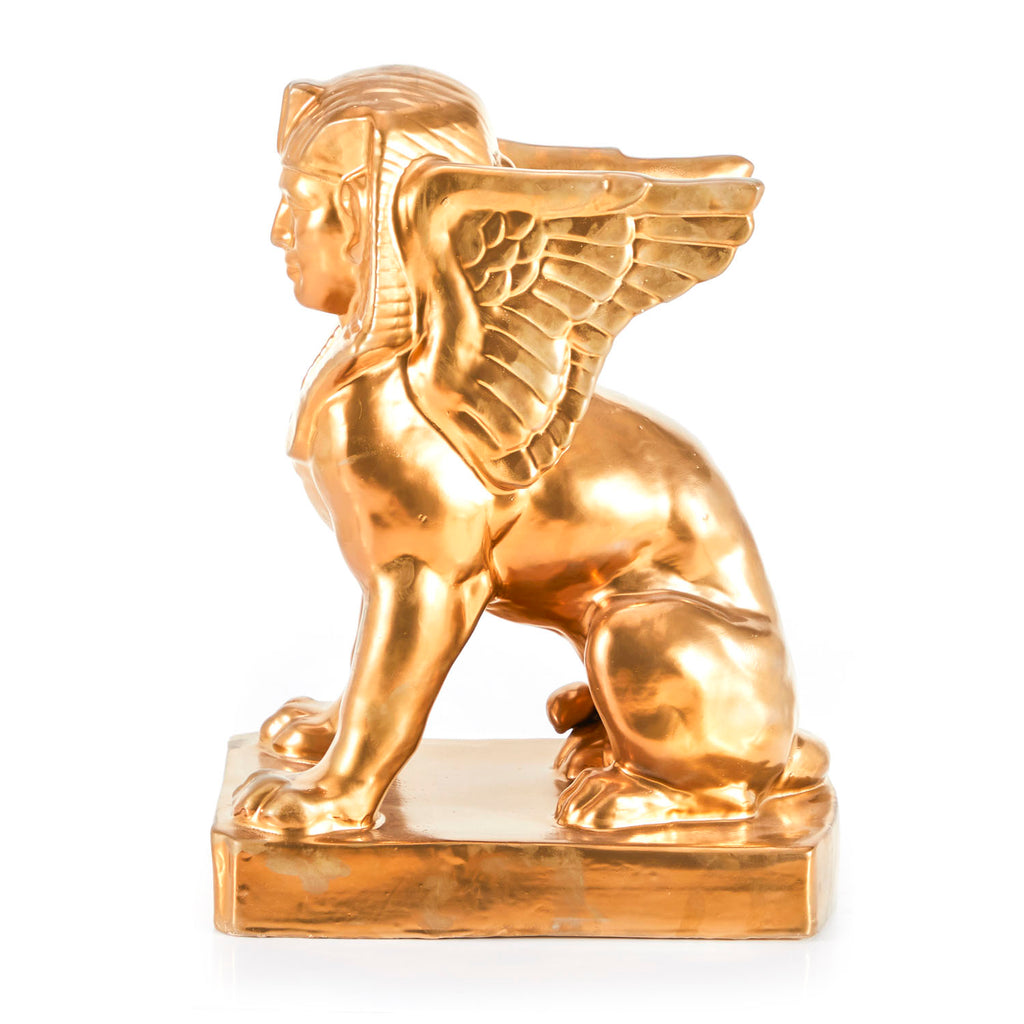 Gold Painted Sphinx Statue
