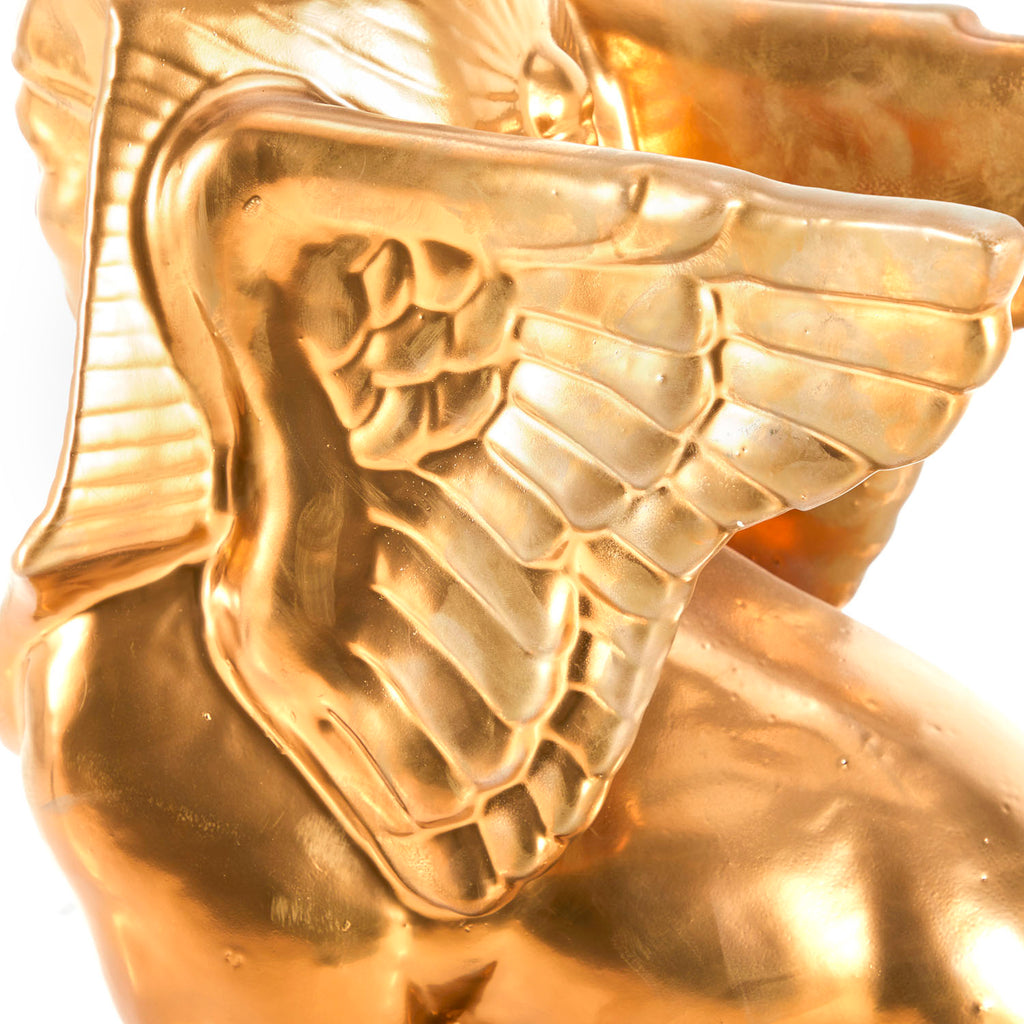 Gold Painted Sphinx Statue