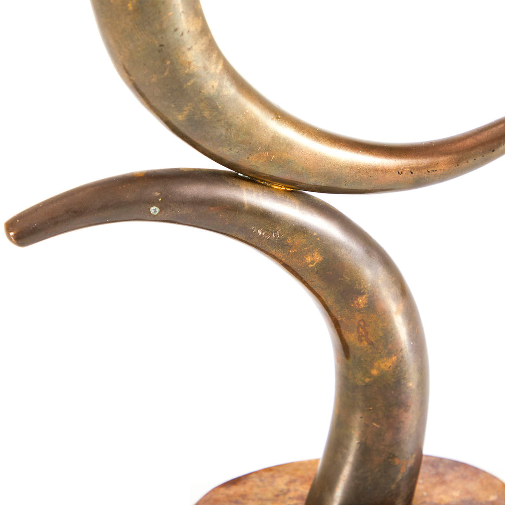 Bronze Horn Candle Holder