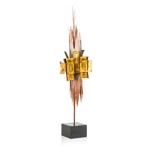 Copper and Brass Metal Sculpture