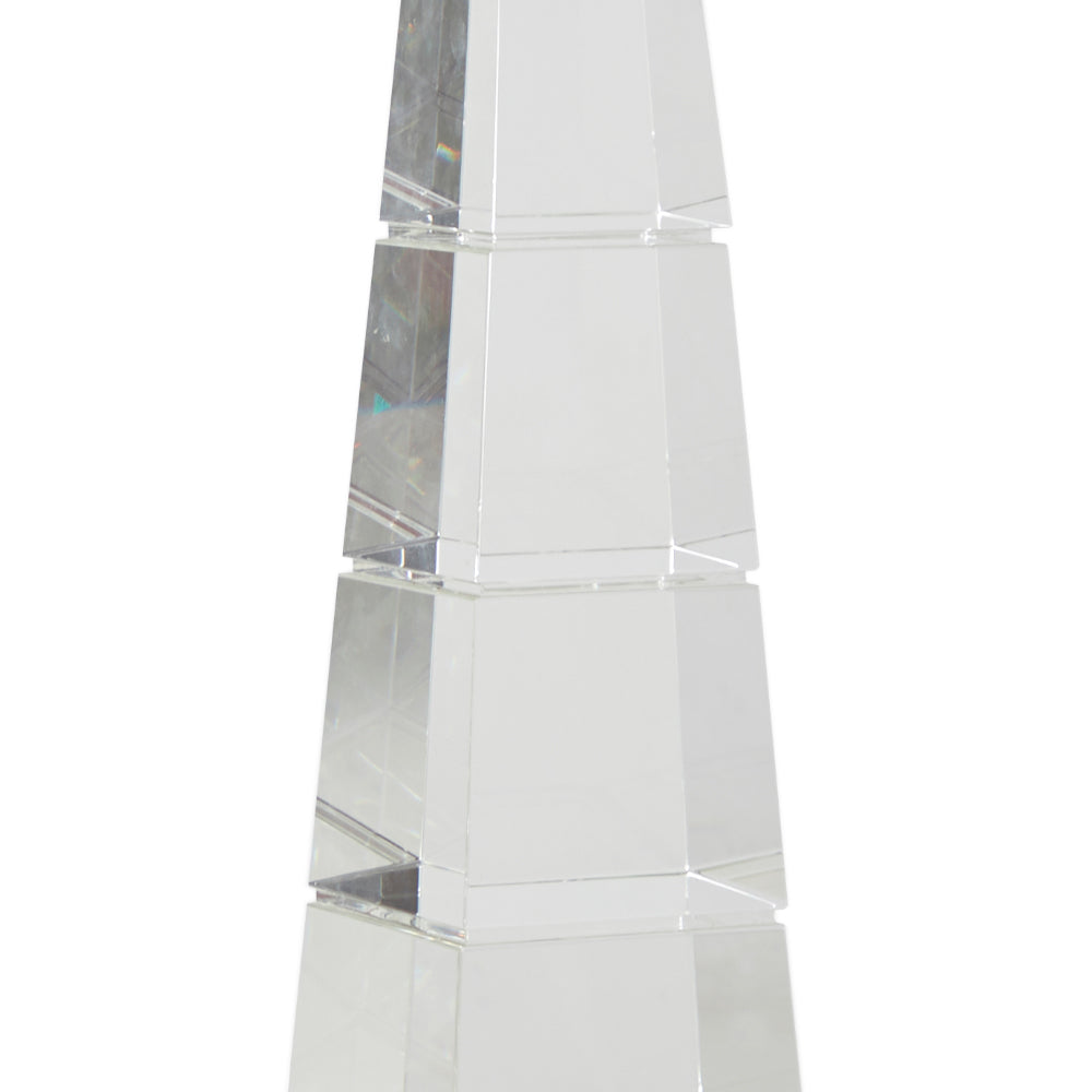 Heavy Glass Segmented Obelisk