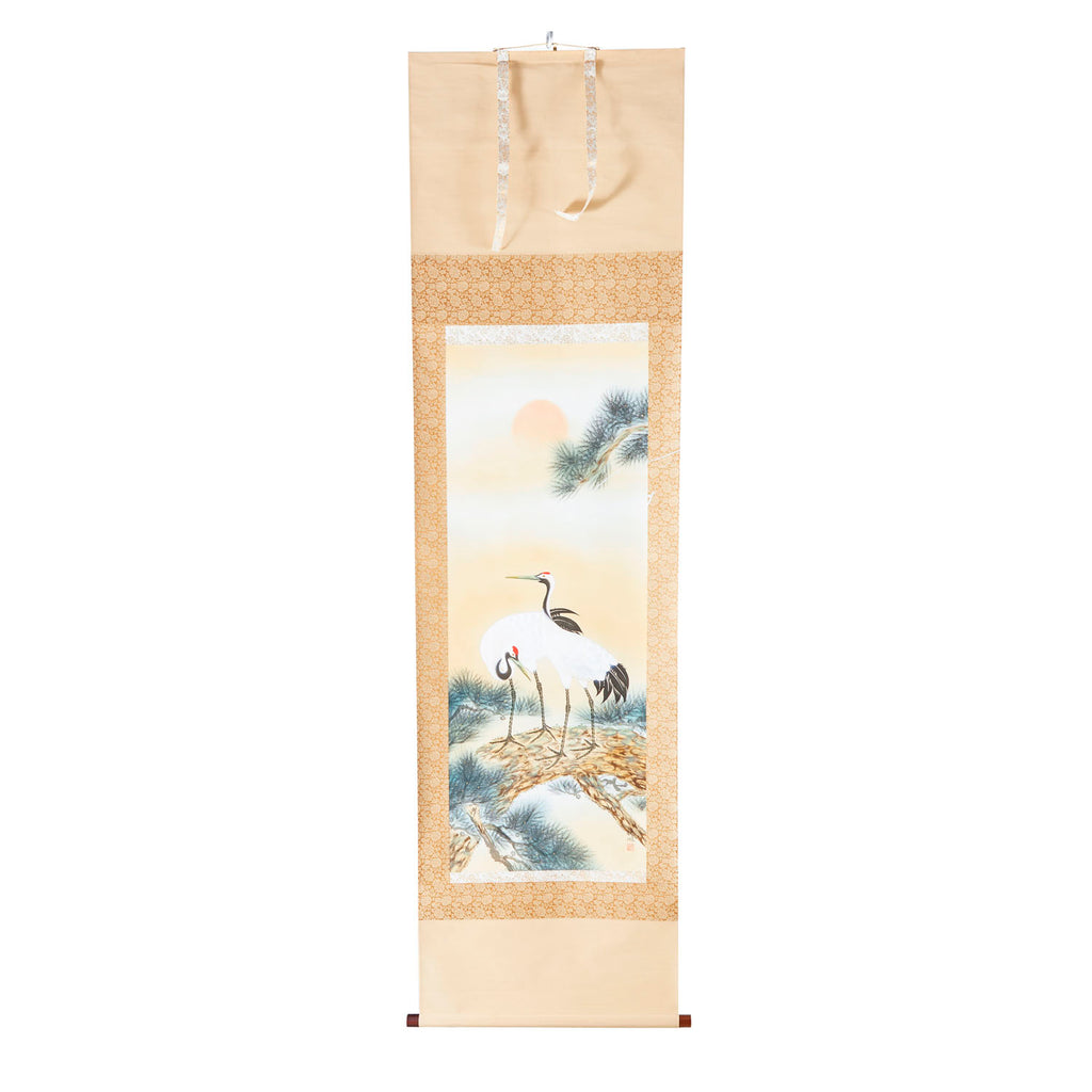 Red-Crowned Crane Scroll Painting