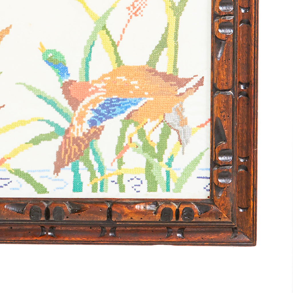 White Flying Ducks Needlepoint (A+D)