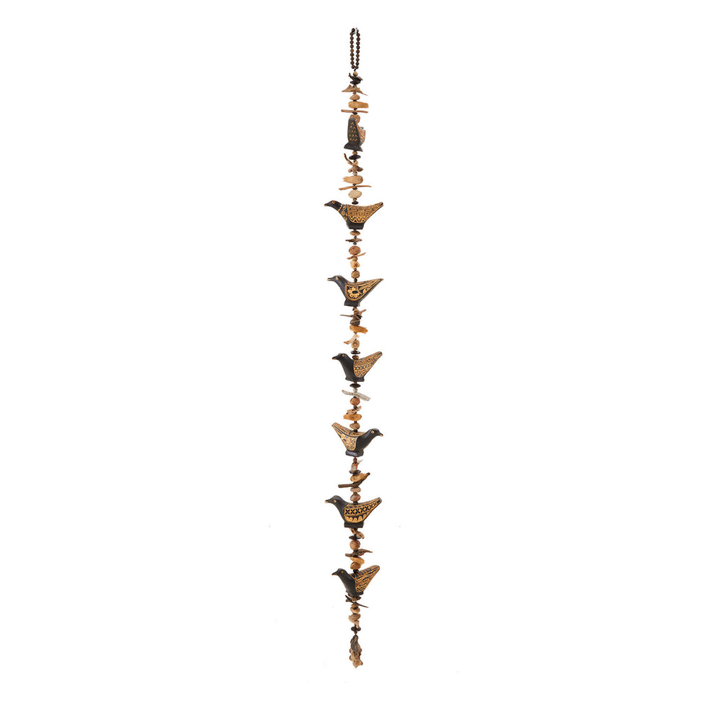 Wooden Birds Hanging Garland - Short