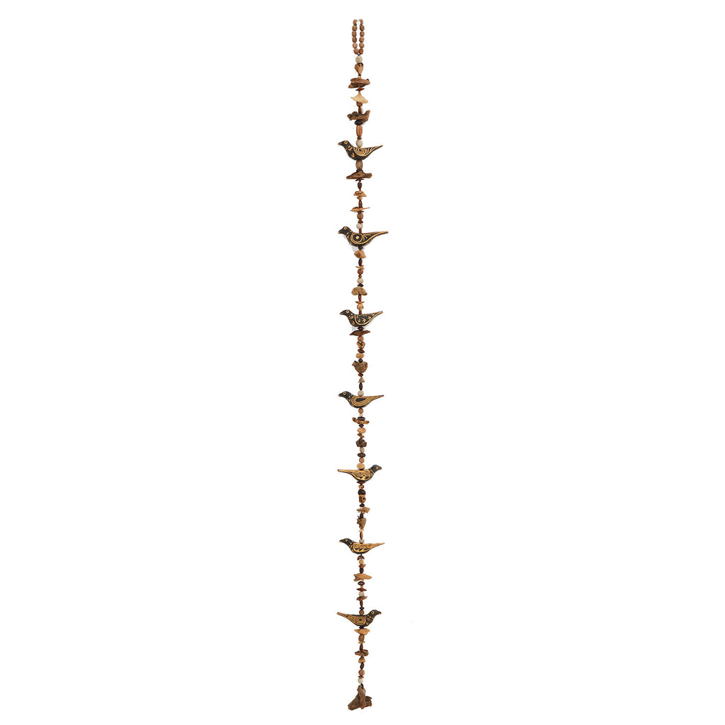 Wooden Birds Hanging Garland - Long