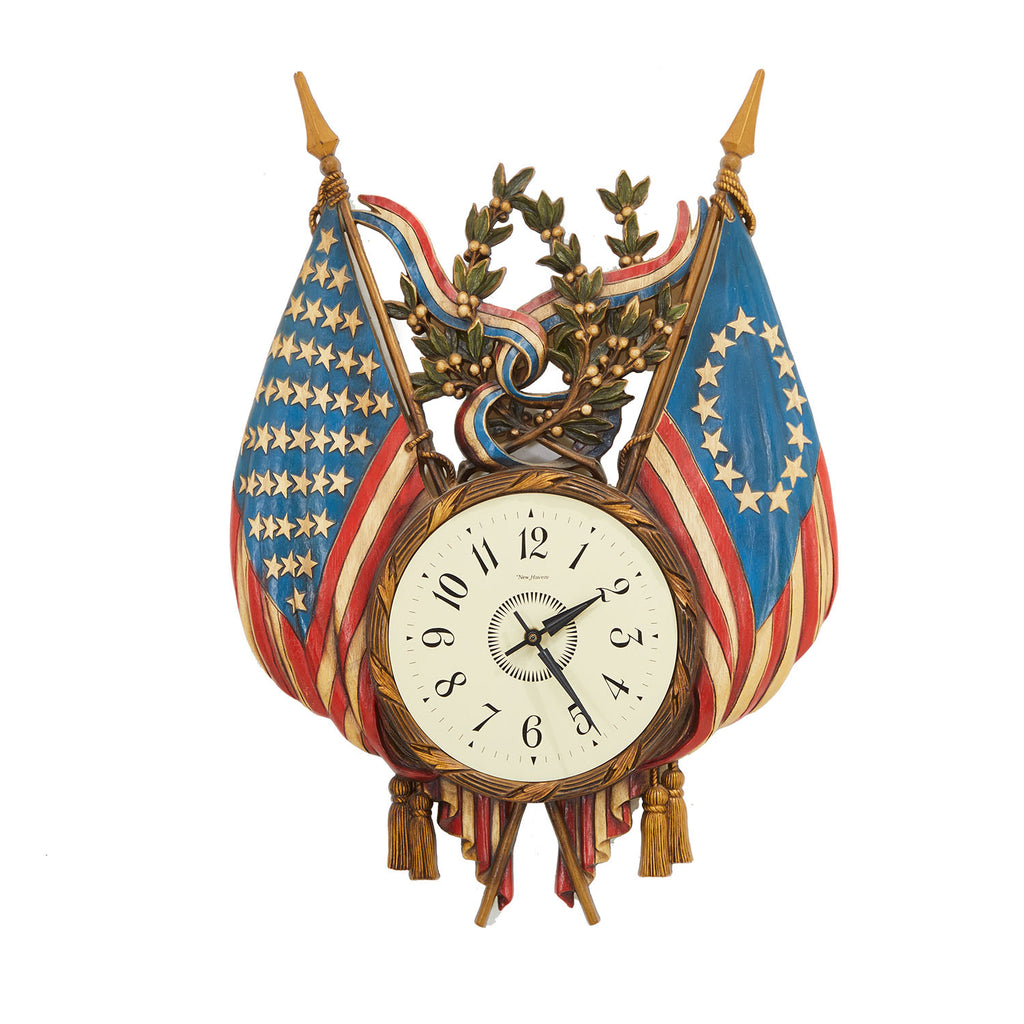 American Flag Wall Clock