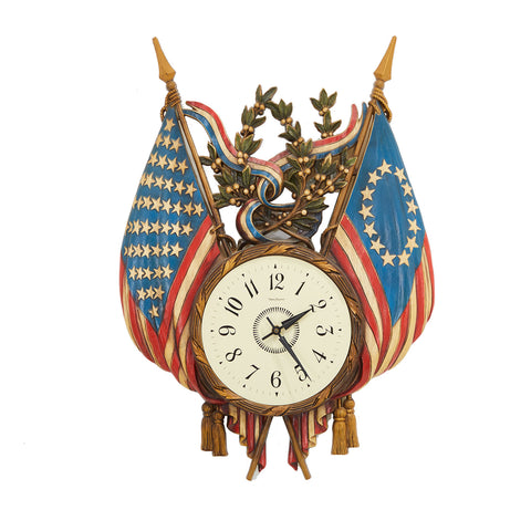 American Flag Wall Clock